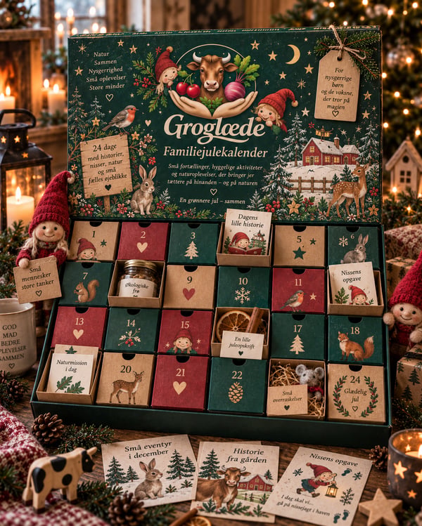 Åben Groglæde Familie Julekalender med låger